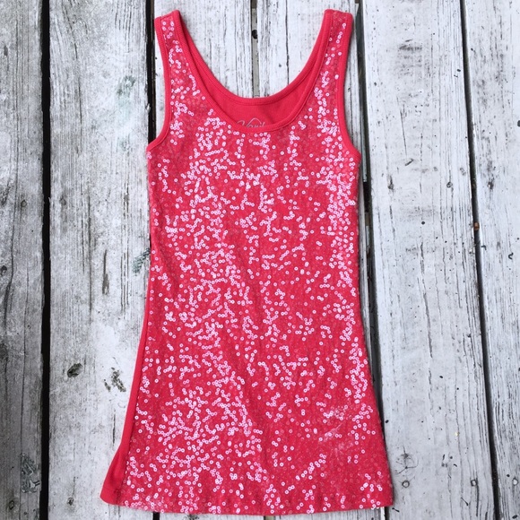 Vanity Tops - Vanity sequin tank top. Size Large
